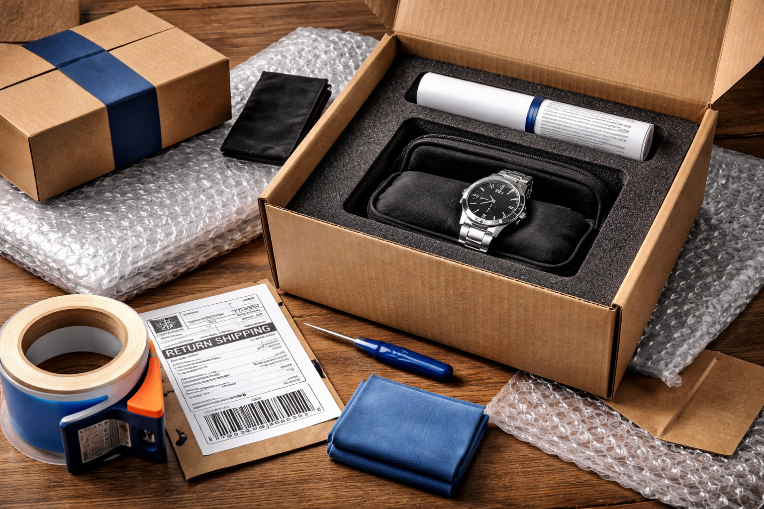 Watch shipping packaging